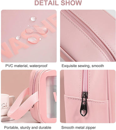 Transparent Makeup Bag Women Wash Bag Travel Organizer, Cosmetic Organizer Bag