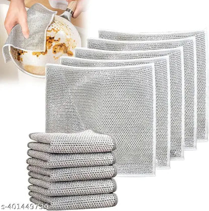 Kitchen Towel Multipurpose Wire Dishwashing Scrubber for Wet and Dry